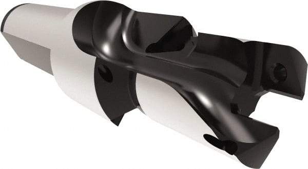 Allied Machine and Engineering - 17 to 17.99mm Diam, Straight Shank, 19.05mm Body Shank Diam, Combo Chamfer and Countersink Drill - TCMT 110204 Insert, 102mm OAL - Benchmark Tooling