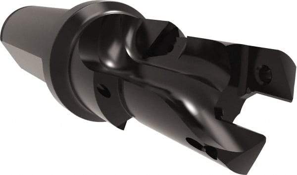 Allied Machine and Engineering - 20 to 22mm Diam, Straight Shank, 25.4mm Body Shank Diam, Combo Chamfer and Countersink Drill - TCMT 110204 Insert, 115.49mm OAL - Benchmark Tooling