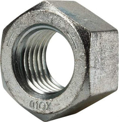 Value Collection - 1-3/4 - 5 UNC Steel Right Hand Hex Nut - 2-5/8" Across Flats, 1-1/2" High, Zinc Clear Finish - Benchmark Tooling