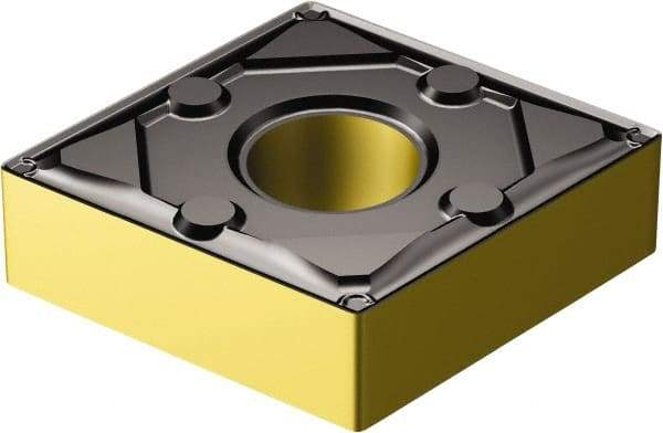 Sandvik Coromant - CNMG432 WF Grade 3210 Carbide Turning Insert - TiCN/AI2O3/TiN Finish, 80° Diamond, 1/2" Inscr Circle, 3/16" Thick, 1/32" Corner Radius - Benchmark Tooling