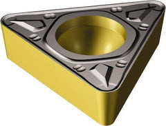 Sandvik Coromant - TCMT32.52 KR Grade 3225 Carbide Turning Insert - TiCN/AI2O3/TiN Finish, 60° Triangle, 3/8" Inscr Circle, 5/32" Thick, 1/32" Corner Radius - Benchmark Tooling