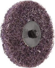 3M - 3" Disc Diam, Aluminum Oxide Quick Change Disc - Type R Attaching System, Nonwoven, Purple, Medium Grade, 15,000 RPM - Benchmark Tooling