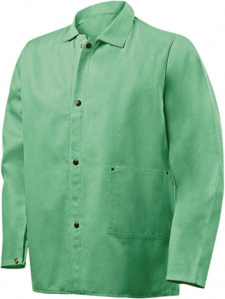 Steiner - Size 6XL Flame Resistant/Retardant Jacket - Green, Cotton, Snaps Closure - Benchmark Tooling