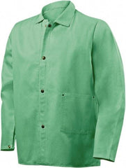 Steiner - Size 6XL Flame Resistant/Retardant Jacket - Green, Cotton, Snaps Closure - Benchmark Tooling