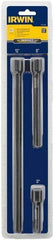 Irwin - 3/8" Drive Socket Extension Set - 3 Pieces, Includes 3, 6, 12" Lengths - Benchmark Tooling