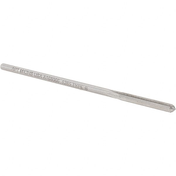 Alvord Polk - #30 Cobalt 4 Flute Chucking Reamer - Straight Flute, 0.119" Straight Shank, 7/8" Flute Length, 3-1/2" OAL - Benchmark Tooling