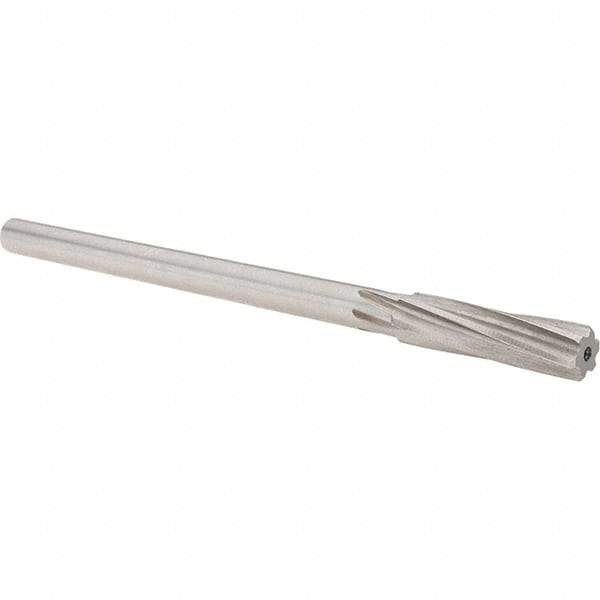 Alvord Polk - 13mm High Speed Steel 6 Flute Chucking Reamer - Spiral Flute, 0.4355" Straight Shank, 2" Flute Length, 8" OAL - Benchmark Tooling