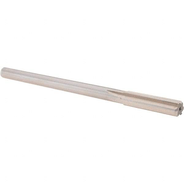 Alvord Polk - 0.4905" High Speed Steel 6 Flute Chucking Reamer - Straight Flute, 0.4355" Straight Shank, 2" Flute Length, 8" OAL - Benchmark Tooling