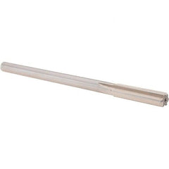 Alvord Polk - 0.4905" High Speed Steel 6 Flute Chucking Reamer - Straight Flute, 0.4355" Straight Shank, 2" Flute Length, 8" OAL - Benchmark Tooling