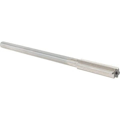 Alvord Polk - 0.387" High Speed Steel 6 Flute Chucking Reamer - Straight Flute, 0.3105" Straight Shank, 1-3/4" Flute Length, 7" OAL - Benchmark Tooling