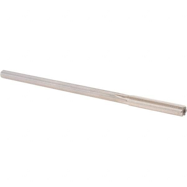 Alvord Polk - 0.2755" High Speed Steel 6 Flute Chucking Reamer - Straight Flute, 1/4" Straight Shank, 1-1/2" Flute Length, 6" OAL - Benchmark Tooling