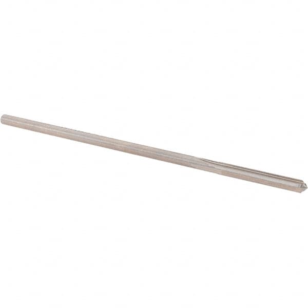Alvord Polk - 0.1355" High Speed Steel 4 Flute Chucking Reamer - Straight Flute, 0.1275" Straight Shank, 1" Flute Length, 4" OAL - Benchmark Tooling