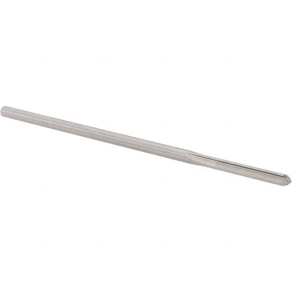 Alvord Polk - 0.1465" High Speed Steel 4 Flute Chucking Reamer - Straight Flute, 0.143" Straight Shank, 1" Flute Length, 4" OAL - Benchmark Tooling
