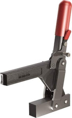 De-Sta-Co - 1,147 Lb Holding Capacity, Vertical Handle, Manual Hold Down Toggle Clamp - 138° Handle Movement, 74° Bar Opening, Solid Bar, Solid Base, Oxide Finish, Forged Alloy Steel - Benchmark Tooling