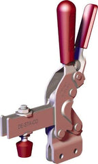 De-Sta-Co - 1,401 Lb Holding Capacity, Vertical Handle, Manual Hold Down Toggle Clamp - 66° Handle Movement, 78° Bar Opening, U-Bar, Straight Base, Carbon Steel - Benchmark Tooling