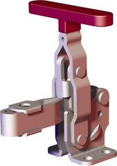 De-Sta-Co - 375 Lb Holding Capacity, Vertical Handle, Manual Hold Down Toggle Clamp - 57° Handle Movement, 99° Bar Opening, U-Bar, Flanged Base, Carbon Steel - Benchmark Tooling