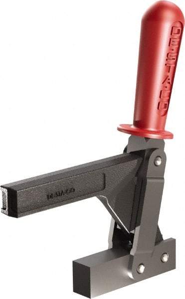 De-Sta-Co - 1,147 Lb Holding Capacity, Vertical Handle, Manual Hold Down Toggle Clamp - 138° Handle Movement, 74° Bar Opening, Solid Bar, Solid Base, Oxide Finish, Forged Alloy Steel - Benchmark Tooling