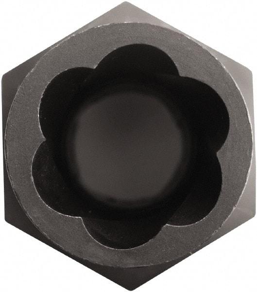 Irwin - 3/8" Drive Reverse Spiral Flute Hex Bolt Remover - 1/4" Hex, 2-1/2" OAL - Benchmark Tooling