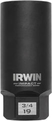 Irwin - 3/8" Drive Reverse Spiral Flute Hex Bolt Remover - 1/4" Hex, 2-1/2" OAL - Benchmark Tooling