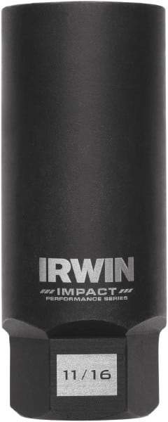 Irwin - 3/8" Drive Reverse Spiral Flute Hex Bolt Remover - 1/4" Hex, 2-1/2" OAL - Benchmark Tooling