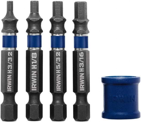 Irwin - 5 Piece, Bit Set - 3/32 to 3/16" Hex, Hex Point - Benchmark Tooling