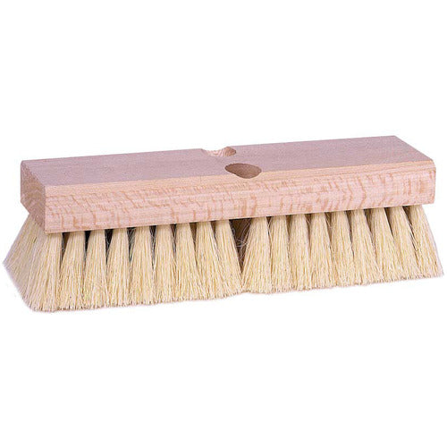 10″ Deck Scrub Brush, White Tampico Fill - Benchmark Tooling