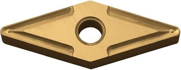 Kyocera - VNMG332 Grade CA5525 Carbide Turning Insert - TiCN/Al2O3/TiN Finish, 35° Diamond, 3/8" Inscr Circle, 3/16" Thick, 1/32" Corner Radius - Benchmark Tooling