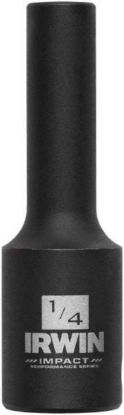 Irwin - 3/8" Drive 1/4" Deep Thin Wall Impact Socket - 6 Points, 2-1/2" OAL - Benchmark Tooling