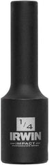Irwin - 3/8" Drive 1/4" Deep Thin Wall Impact Socket - 6 Points, 2-1/2" OAL - Benchmark Tooling