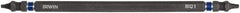 Irwin - #1 x #1" Square Size D/E Square Recess Screwdriver Bit - 1/4" Hex Drive, 6" OAL - Benchmark Tooling