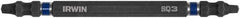 Irwin - #3 x #3" Square Size D/E Square Recess Screwdriver Bit - 1/4" Hex Drive, 4" OAL - Benchmark Tooling