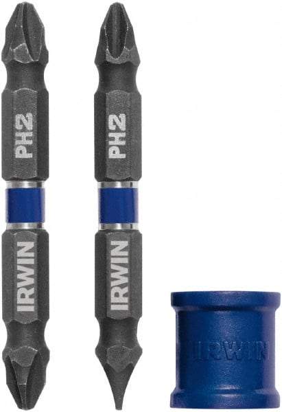 Irwin - 3 Piece, Phillips, Slotted Handle, Double End Bit Set - No. 2 Phillips - Benchmark Tooling