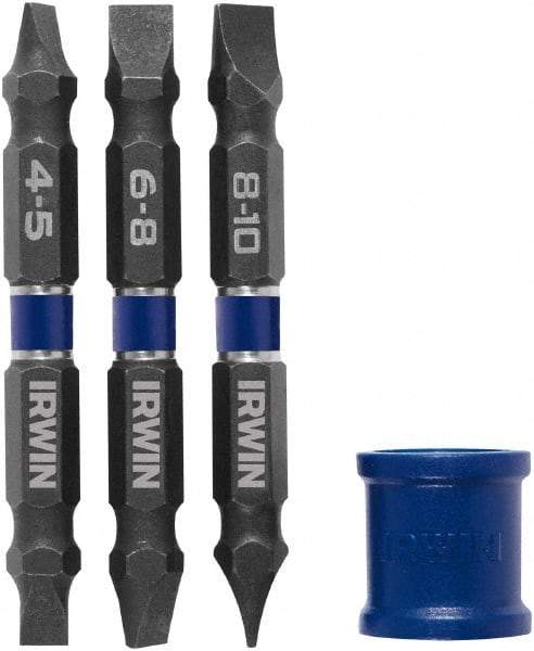 Irwin - 4 Piece, Slotted Handle, Double End Bit Set - Benchmark Tooling