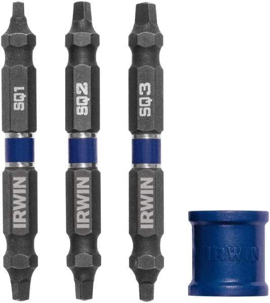 Irwin - 4 Piece, Square Handle, Double End Bit Set - #1 to #3 - Benchmark Tooling