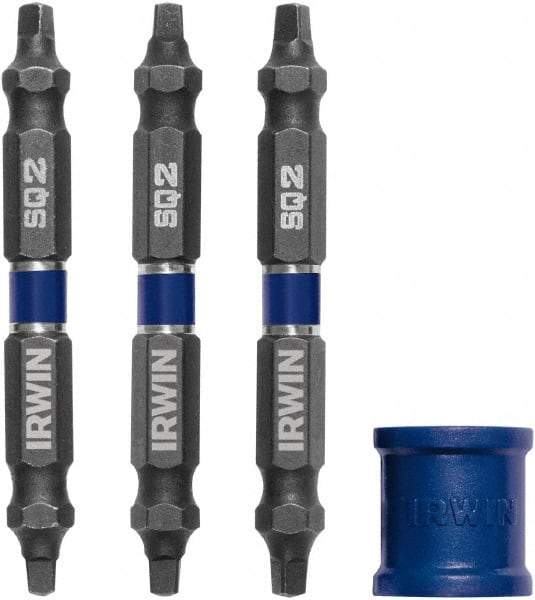 Irwin - 4 Piece, Square Handle, Double End Bit Set - #2 - Benchmark Tooling