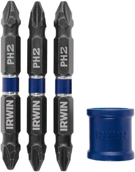 Irwin - 4 Piece, Phillips Handle, Double End Bit Set - No. 2 to No. 3 Phillips - Benchmark Tooling