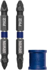 Irwin - 3 Piece, Phillips Handle, Double End Bit Set - No. 1 to No. 3 Phillips - Benchmark Tooling