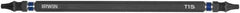 Irwin - T15 x T15 D/E Torx Screwdriver Bit - 1/4" Hex Drive, 6" OAL - Benchmark Tooling