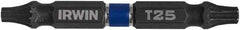 Irwin - T20 x T25 Torx Bit - 1/4" Hex Drive, 2-3/8" OAL - Benchmark Tooling