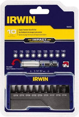 Irwin - 10 Piece, Screwdriver Insert Bit Set - T10 to T40 Torx - Benchmark Tooling