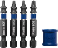 Irwin - 5 Piece, Screwdriver Power Bit Set - #1 to #3 Square Recess - Benchmark Tooling