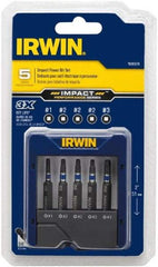 Irwin - 5 Piece, Screwdriver Power Bit Set - #1 to #3 Square Recess - Benchmark Tooling