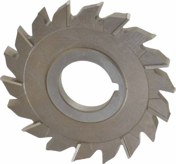 Keo - 4" Diam x 5/16" Width of Cut, 18 Teeth, High Speed Steel Side Milling Cutter - Staggered Teeth, Uncoated - Benchmark Tooling