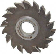 Keo - 4" Diam x 1/2" Width of Cut, 18 Teeth, High Speed Steel Side Milling Cutter - Staggered Teeth, Uncoated - Benchmark Tooling