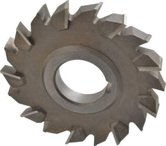 Keo - 4" Diam x 1/2" Width of Cut, 18 Teeth, High Speed Steel Side Milling Cutter - Staggered Teeth, Uncoated - Benchmark Tooling