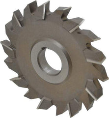 Keo - 4-1/2" Diam x 1/2" Width of Cut, 18 Teeth, High Speed Steel Side Milling Cutter - Staggered Teeth, Uncoated - Benchmark Tooling