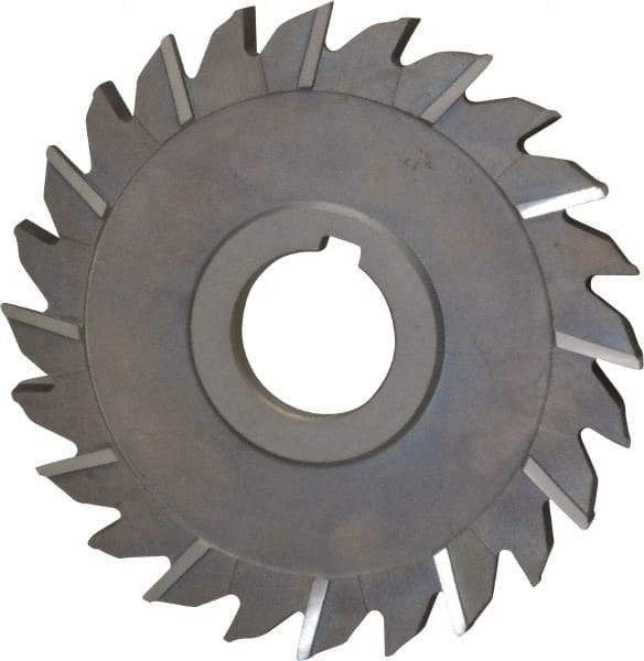 Keo - 5" Diam x 1/4" Width of Cut, 24 Teeth, High Speed Steel Side Milling Cutter - Staggered Teeth, Uncoated - Benchmark Tooling