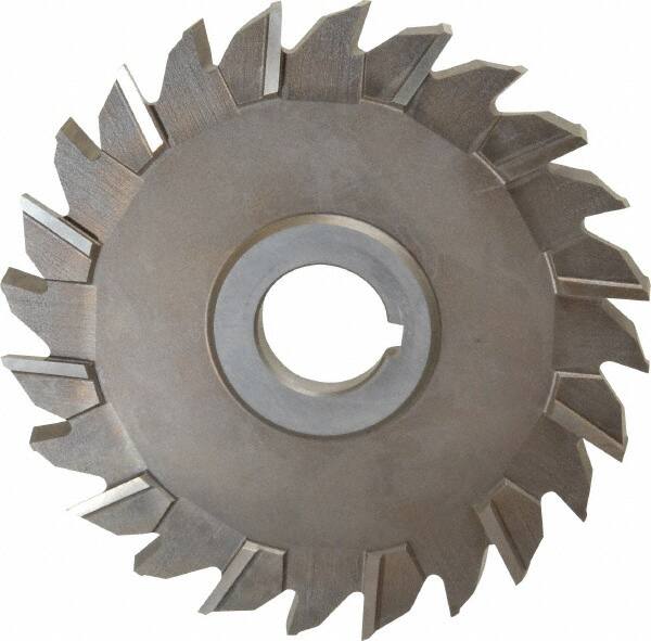 Keo - 5" Diam x 3/8" Width of Cut, 24 Teeth, High Speed Steel Side Milling Cutter - Staggered Teeth, Uncoated - Benchmark Tooling