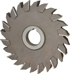 Keo - 6" Diam x 1/2" Width of Cut, 24 Teeth, High Speed Steel Side Milling Cutter - Staggered Teeth, Uncoated - Benchmark Tooling