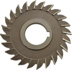 Keo - 4" Diam x 1/4" Width of Cut, 24 Teeth, High Speed Steel Side Milling Cutter - Straight Teeth, Uncoated - Benchmark Tooling